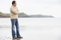 Man standing on beach Royalty Free Stock Photo