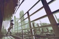 The man standing in a building industry construction