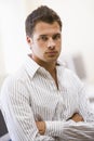 Man standing in computer room Royalty Free Stock Photo