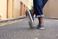 Man standing with crossed legs Royalty Free Stock Photo