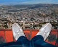 Man standing on edge Royalty Free Stock Photo