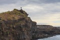 Man standing on the edge of cliff Callo salvaje, Tenerife Canary islands