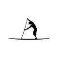 Stand up paddle silhouette vector illustration