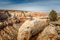 Man standing on a rock at the Cold Shivers Overlook, Colorado Royalty Free Stock Photo