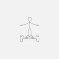 Man Standing on scooter Icon