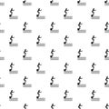 Man standing on springboard pattern vector