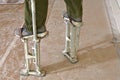 The stilts used in drywalling Royalty Free Stock Photo