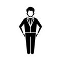 Man standing Vector Icon which can easily modify or edit Royalty Free Stock Photo