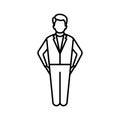 Man standing Vector Icon which can easily modify or edit Royalty Free Stock Photo