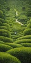 Endless Tea Maze: A Vibrant Painting Inspired By Amanda Clark And Hiroshi Nagai