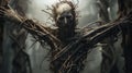 Eerily Realistic Forest Man: A Twisted Character In 8k Resolution