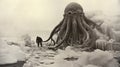 Frozen Encounter: A Surreal Meeting With A Giant Octopus