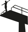 Man stands on a 27 metre high diving platform Royalty Free Stock Photo