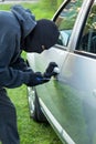 Man stealing car Royalty Free Stock Photo