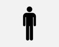 Man Stick Figure Icon Male Boy Men Gentleman Gender Sex Toilet Bathroom Restroom Washroom Person Human Vector Symbol Sign Cutout Royalty Free Stock Photo