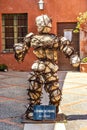 Man of Stone, LÃ¢â¬â¢Homme de Pierre sculpture at yard of XVI century Citadel castle of Villefranche-sur-Mer resort town in France