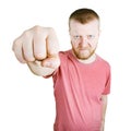 Man stretched out his fist forward Royalty Free Stock Photo