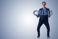 The man struggling with crisis in business concept Royalty Free Stock Photo