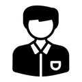 Man student icon in solid style for any projects Royalty Free Stock Photo