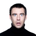 Man stun surprised startle portrait Royalty Free Stock Photo