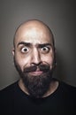 Man with stupid face Royalty Free Stock Photo