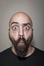 Man with stupid face Royalty Free Stock Photo