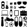 man style infographics elements and icons set for Modern Royalty Free Stock Photo