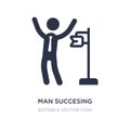 man succesing icon on white background. Simple element illustration from Business concept