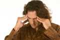 Man suffer from terrible headache and depression Royalty Free Stock Photo