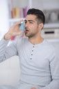 Man suffering from asthma following treatmen
