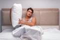 The man suffering from bad case of insomnia Royalty Free Stock Photo