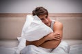 The man suffering from bad case of insomnia Royalty Free Stock Photo