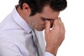 Man suffering from tension headache