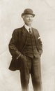 Man in Suit & Bowler Hat