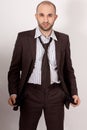 Man with suit is poor Royalty Free Stock Photo