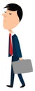 Man in a suit and red tie, illustration, vector Royalty Free Stock Photo