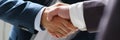 Man in suit shake hand as hello in office closeup Royalty Free Stock Photo