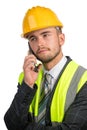 Man in a suit wearing a hi-vis vest Royalty Free Stock Photo