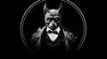 Catman: Noir-inspired Detective Bat Face Wallpaper In High Contrast