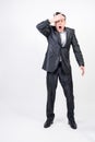 Man in suit who made a mistake Royalty Free Stock Photo