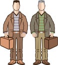 Man with suitcase vector