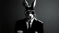 2000s Detective Rabbit: A Noir Comic Art Celebrity Mashup