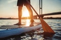 Man on SUP board Royalty Free Stock Photo