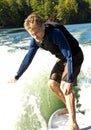 Man on Surfboard Royalty Free Stock Photo