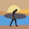 Man with a surfboard