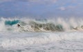 man surfing on the big wave Royalty Free Stock Photo