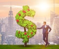 Man in sustainable investment concept Royalty Free Stock Photo