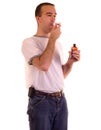 Man Swallowing Medicine