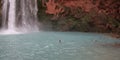 Man Beneath Havasu Falls