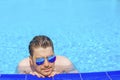 Man swimming in the pool. Royalty Free Stock Photo